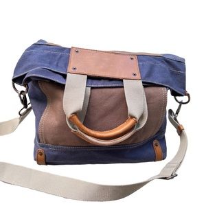 Lucky Brand Blue and Brown Tote Bag